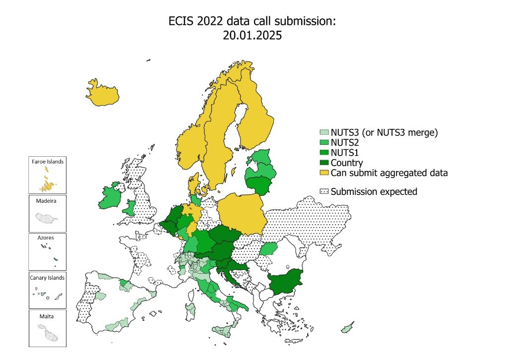 map ECIS data submissions 20.01.2025